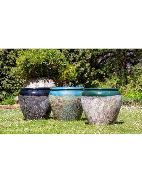 Grand vase de jardin patiné | La Madeleine Déco
