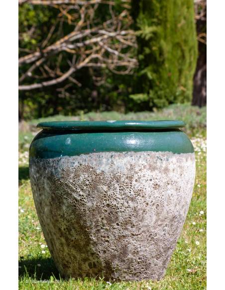 Grand vase de jardin patiné | La Madeleine Déco