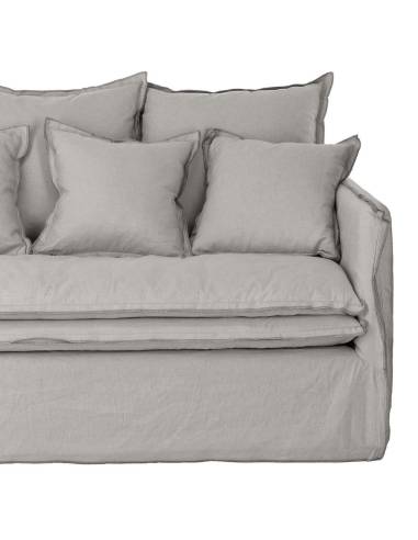 Canapé droit en lin COSY | La Madeleine Deco