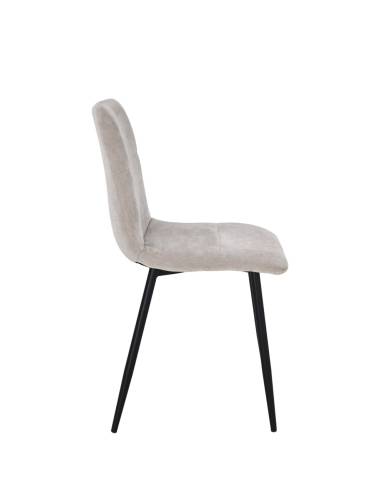 Chaise en tissu SANDY pied fer | La Madeleine Déco