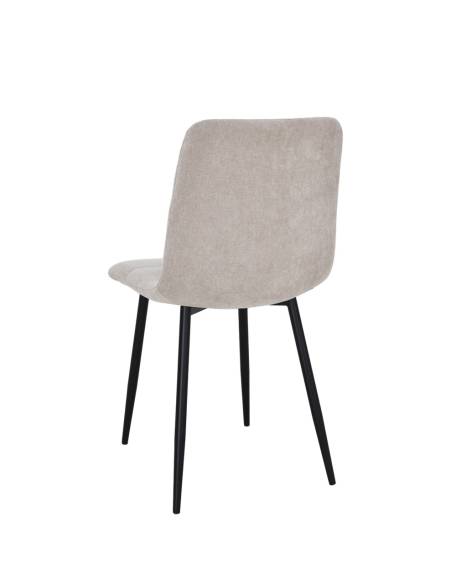 Chaise en tissu SANDY pied fer | La Madeleine Déco