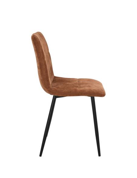 Chaise en tissu SANDY pied fer | La Madeleine Déco