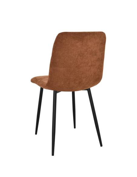 Chaise en tissu SANDY pied fer | La Madeleine Déco