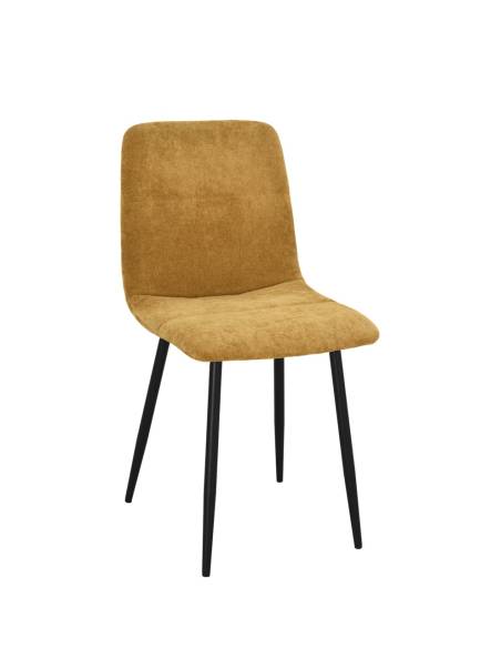 Chaise en tissu SANDY pied fer | La Madeleine Déco