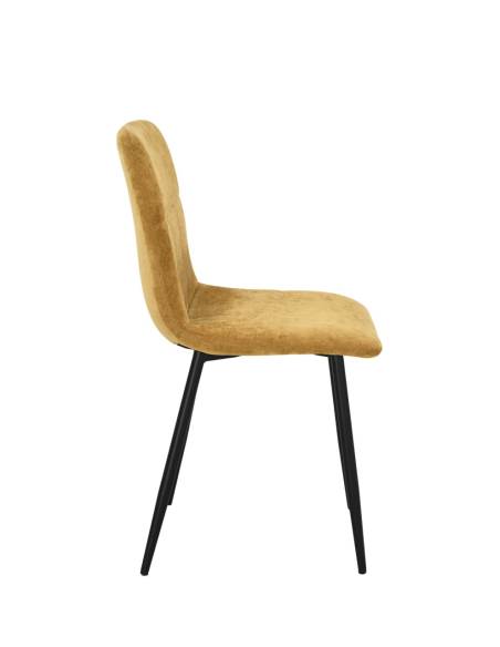 Chaise en tissu SANDY pied fer | La Madeleine Déco