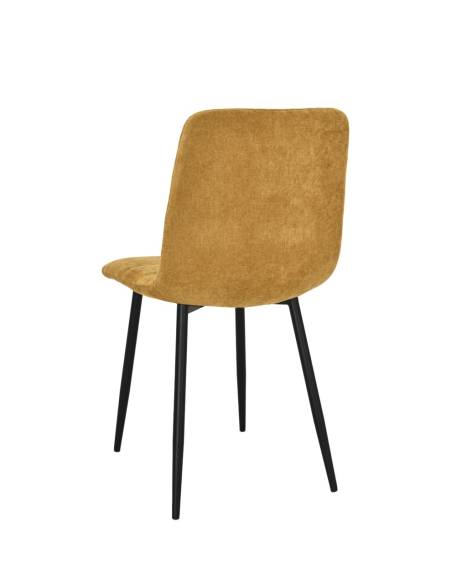 Chaise en tissu SANDY pied fer | La Madeleine Déco