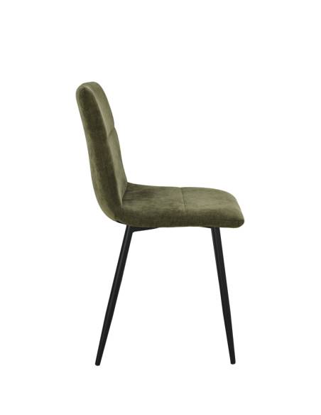 Chaise en tissu SANDY pied fer | La Madeleine Déco