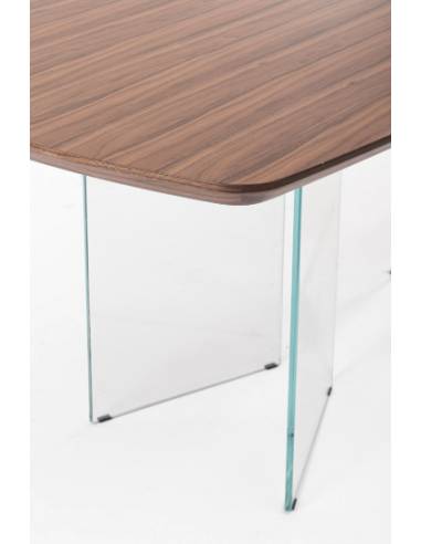 Table en bois et verre CASTIELS | La Madeleine Déco