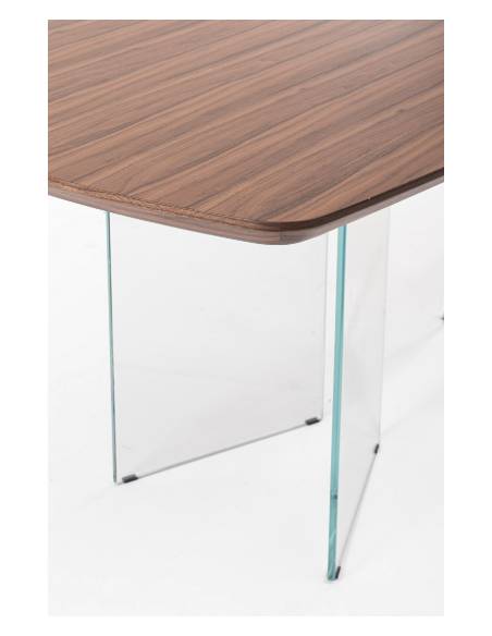 Table en bois et verre CASTIELS | La Madeleine Déco