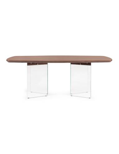 Table en bois et verre CASTIELS | La Madeleine Déco