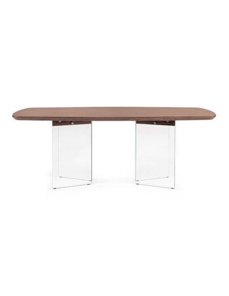 Table en bois et verre CASTIELS | La Madeleine Déco