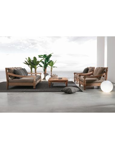 Table basse de jardin en teck BALI