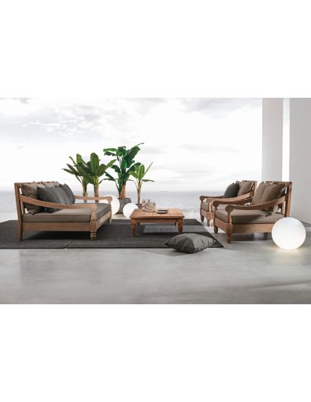 Table basse de jardin en teck BALI