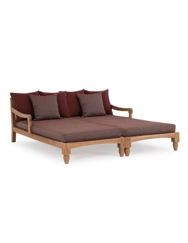 Lounge bed de jardin en teck BALI