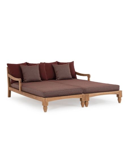 Lounge bed de jardin en teck BALI