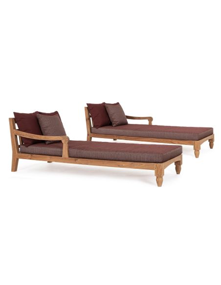 Lounge bed de jardin en teck BALI