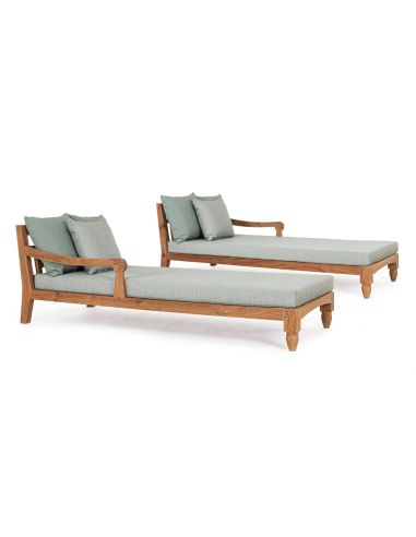Lounge bed de jardin en teck BALI