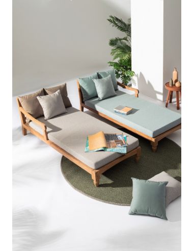 Lounge bed de jardin en teck BALI