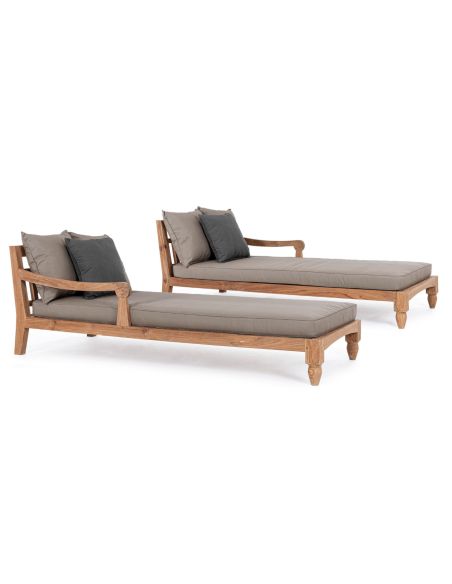 Lounge bed de jardin en teck BALI