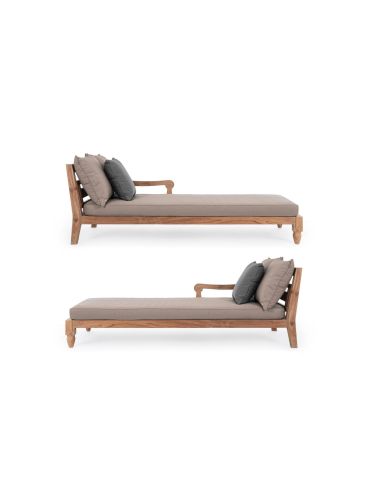 Lounge bed de jardin en teck BALI