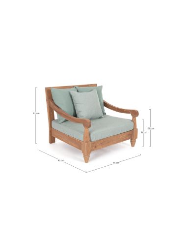 Fauteuil de jardin en teck BALI