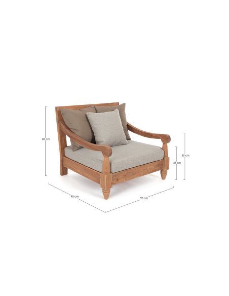 Fauteuil de jardin en teck BALI