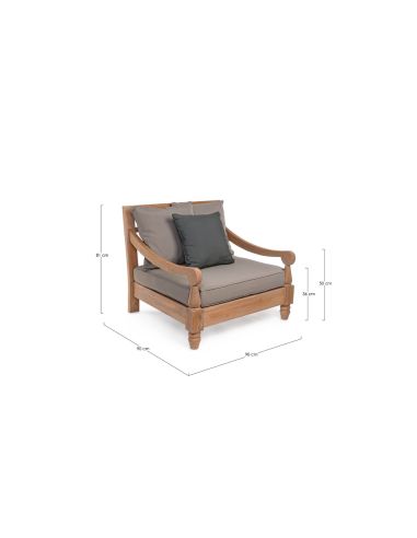 Fauteuil de jardin en teck BALI