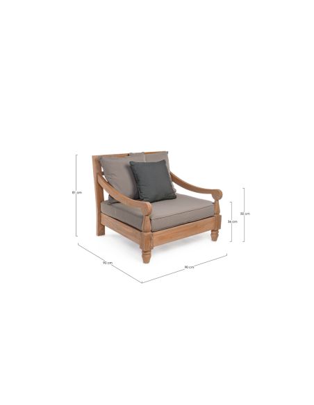 Fauteuil de jardin en teck BALI