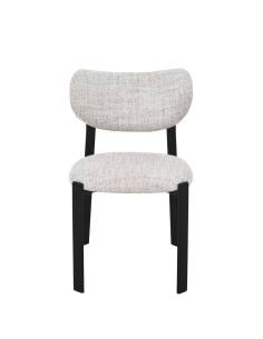 Chaise en tissu et pied noir | La Madeleine Déco