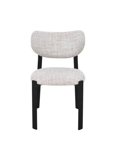Chaise en tissu et pied noir | La Madeleine Déco