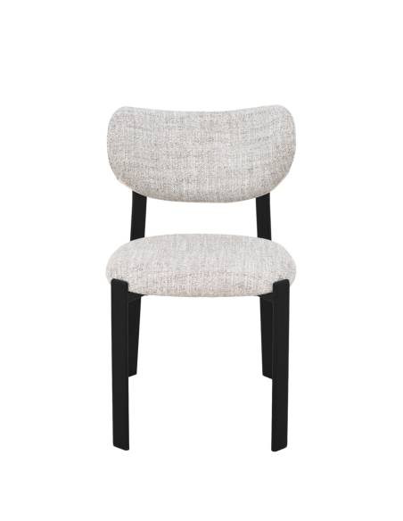Chaise en tissu et pied noir | La Madeleine Déco