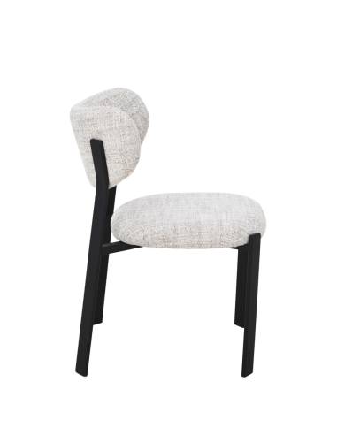Chaise en tissu et pied noir | La Madeleine Déco