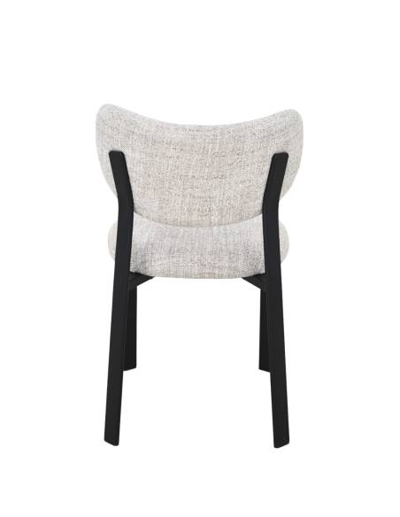 Chaise en tissu et pied noir | La Madeleine Déco
