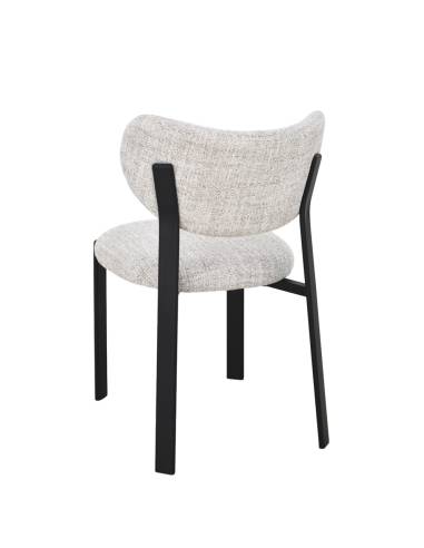 Chaise en tissu et pied noir | La Madeleine Déco