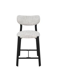 Tabouret en tissu et pied noir | La Madeleine Déco