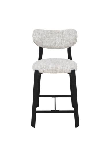 Tabouret en tissu et pied noir | La Madeleine Déco