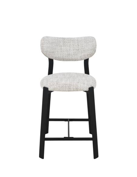 Tabouret en tissu et pied noir | La Madeleine Déco