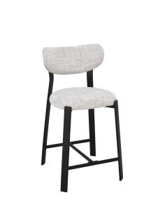 Tabouret en tissu et pied noir | La Madeleine Déco 2