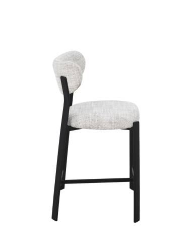 Tabouret en tissu et pied noir | La Madeleine Déco