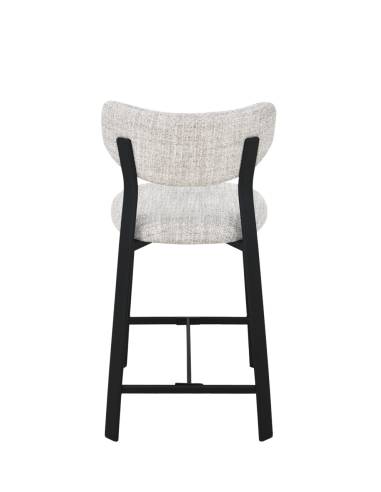 Tabouret en tissu et pied noir | La Madeleine Déco