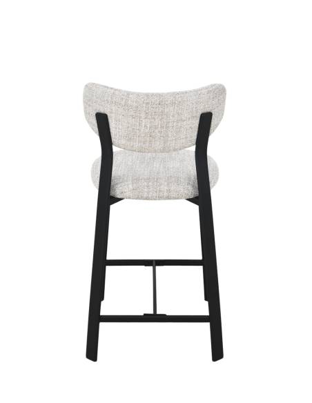 Tabouret en tissu et pied noir | La Madeleine Déco