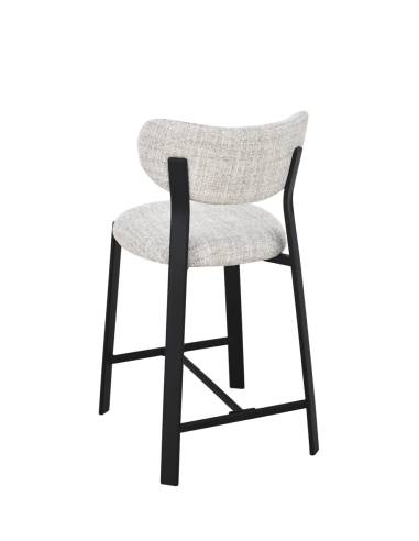 Tabouret en tissu et pied noir | La Madeleine Déco