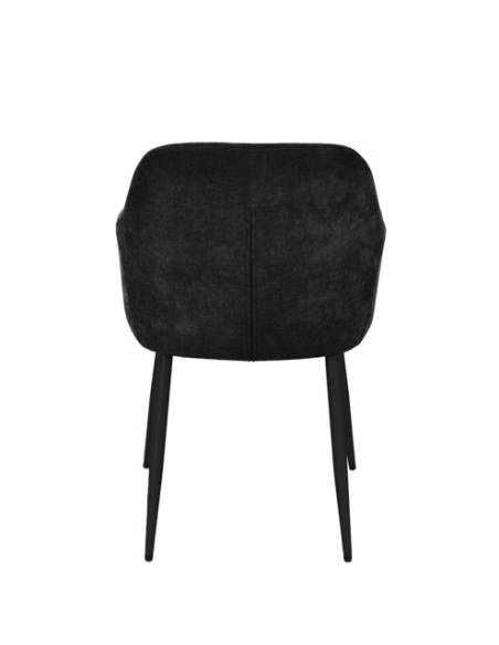 Fauteuil en tissu et pied noir SANDY | La Madeleine Déco