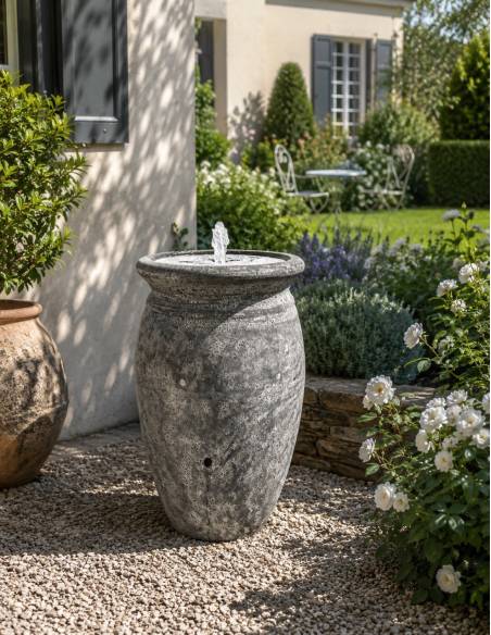 Fontaine de jardin en poterie vietnamienne | La Madeleine Déco