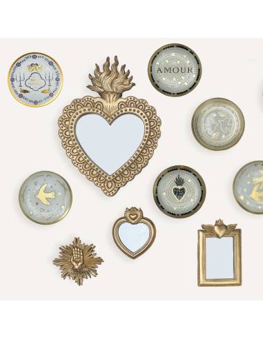 Miroir ex-voto RECTANGLE doré | La Madeleine Déco