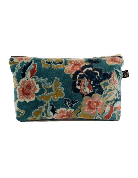 Trousse en velours de coton imprimé BOSTON Harmony - Haomy | La Madeleine Déco