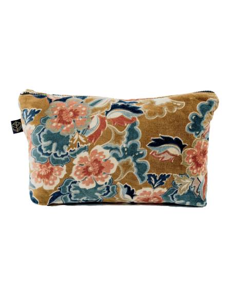 Trousse en velours de coton imprimé BOSTON Harmony - Haomy | La Madeleine Déco