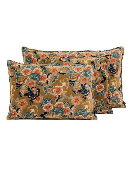 Housse de coussin en velours de coton BOSTON Harmony - Haomy | La Madeleine Déco