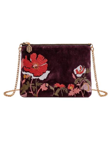 Trousse en velours brodé BRISTOL Harmony - Haomy | La Madeleine Déco