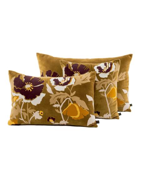 Housse de coussin en velours brodé BRISTOL Haomy - Harmony | La Madeleine Déco